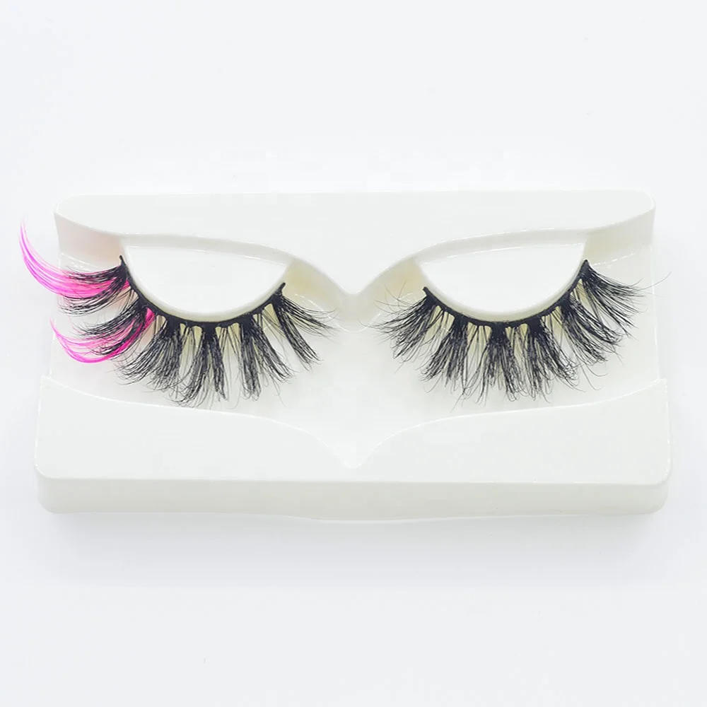 Fluffy real mink lashes private label fluffy lash strips vendor customized packaging diamond mink stars colors wholesale eyelash