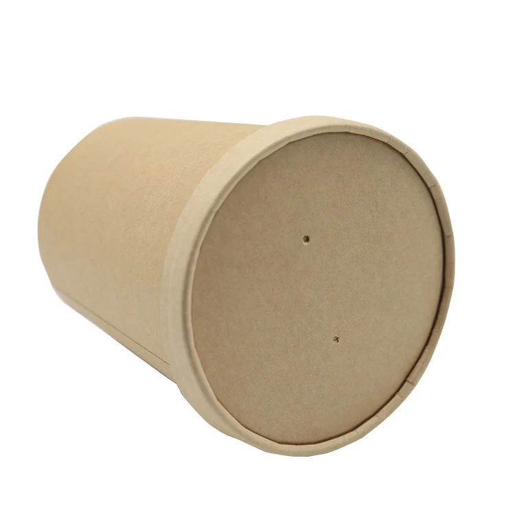 
PE Coated Cheap High Quality Custom Printed 8oz 12oz 16oz 26oz 32oz Disposable Kraft Paper Frozen Yogurt Cup With Lid Leak Proof 