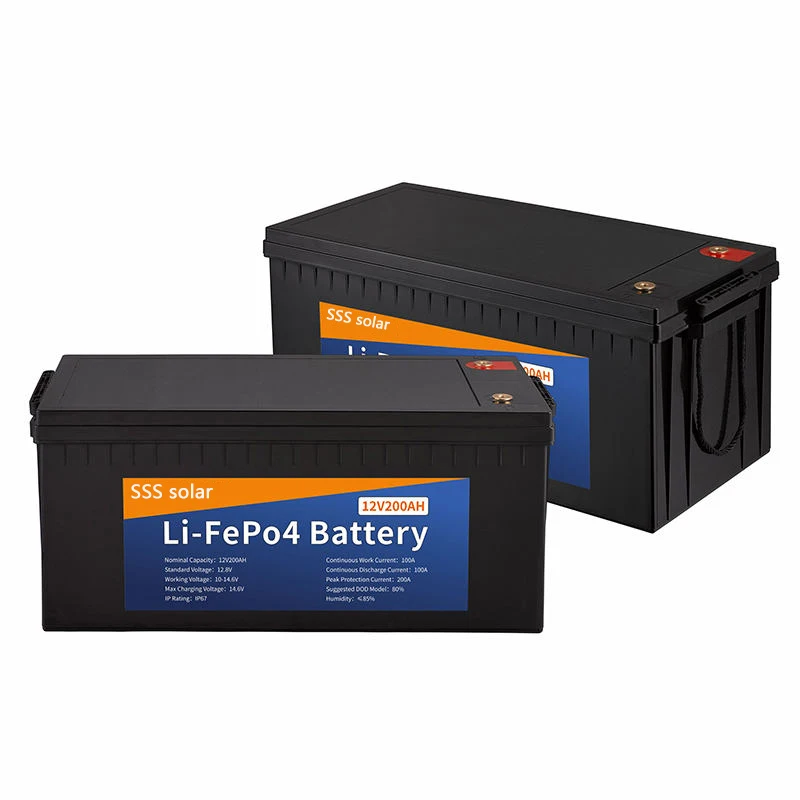 SSS solar Bis Approved High Quality Long Cycle Life Rechargeable 18650 Lifepo4 Battery cell pack 12.8V 200Ah