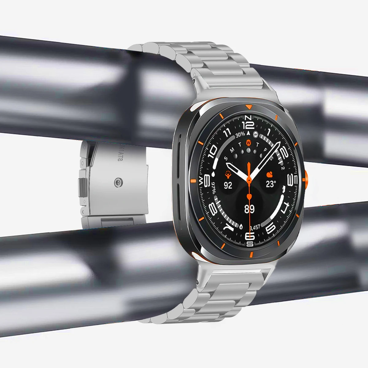 Quick Fit Stainless Steel Strap for Samsung Galaxy Watch 7 Ultra 47mm Metal Bracelet for Galaxy Watch 7 Replacement Accessories