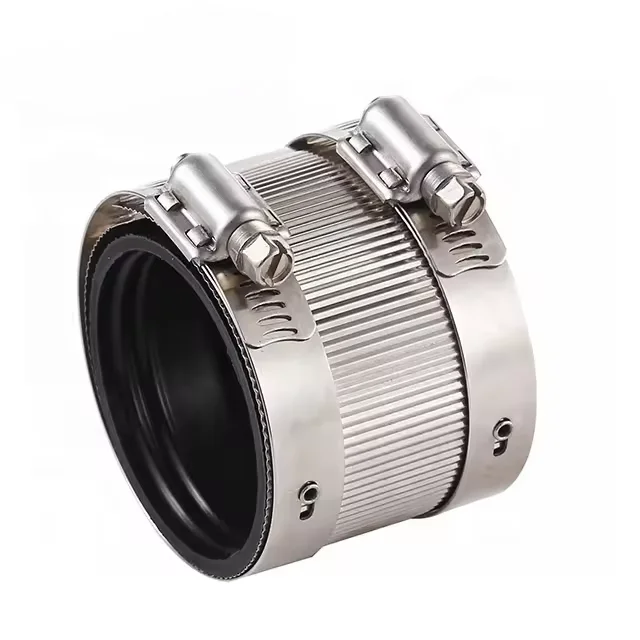 Heavy duty pipe fittings A type no-hub rubber lined couplings clamp