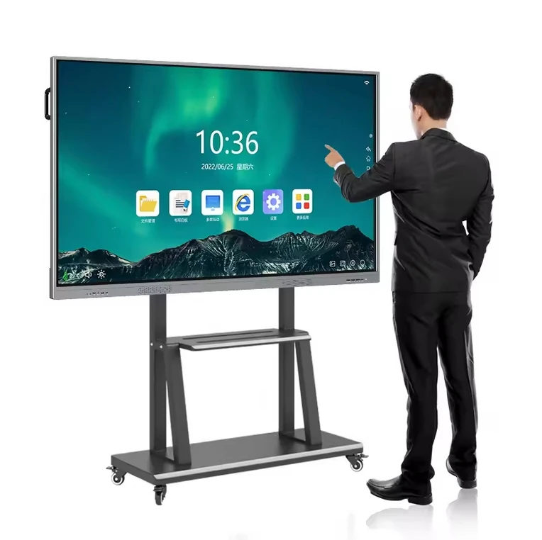 OEM 4K Интерактивная плоская доска портативная обучающая сенсорная смарт-доска для обучения в классе школы
