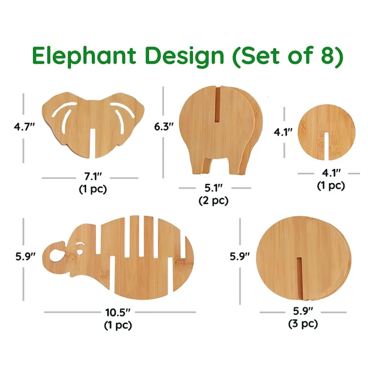 Kitchen Bamboo Hot Pads Trivet Natural Bamboo Trivet Mat Set for Hot Dishes Pot Bowl Teapot