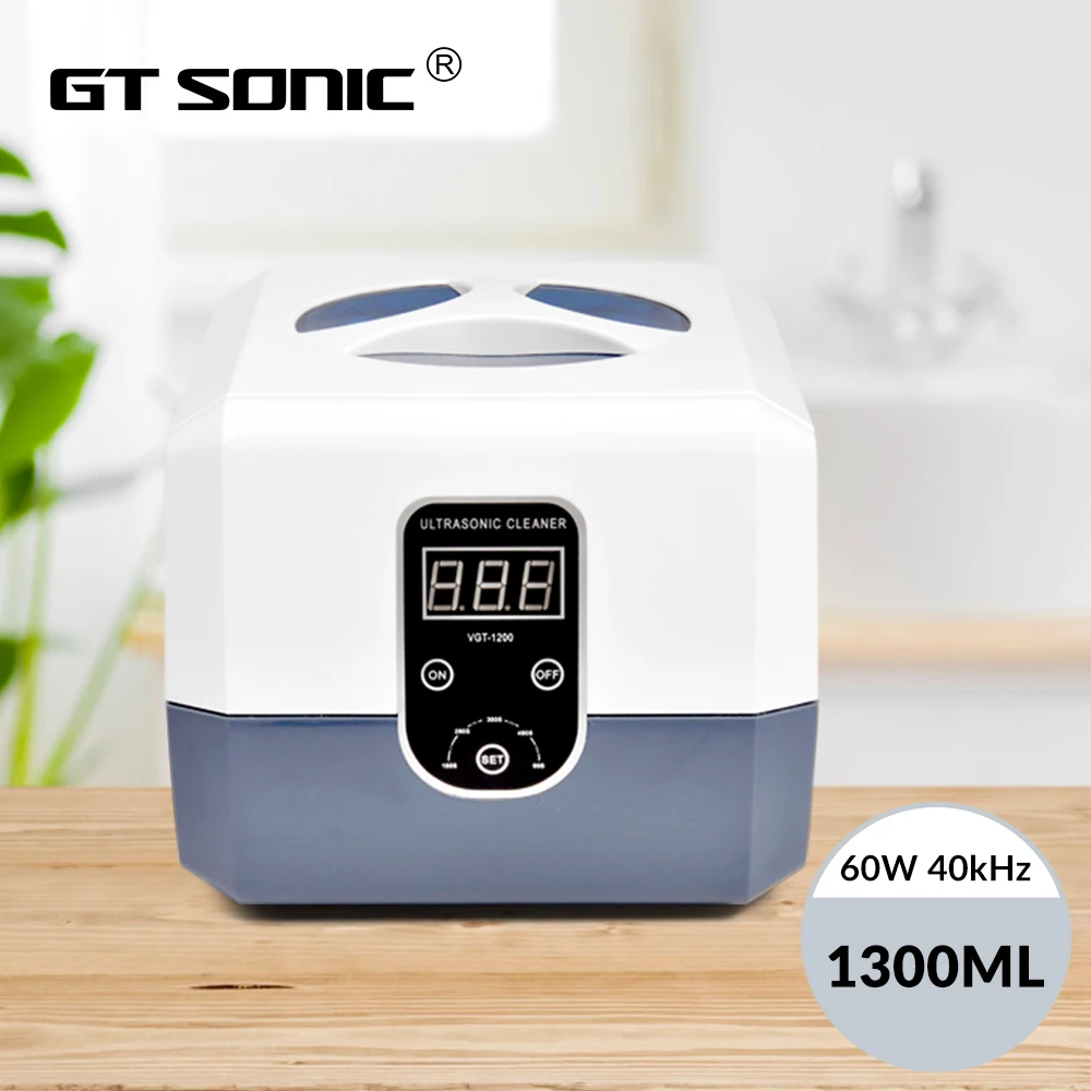 GT SONIC vgt -1200 1.3 60W home appliance portable digital ultrasonic cleaner ultrasonic jewelry cleaner