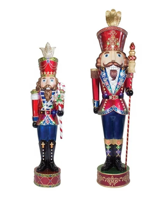 Factory direct sales outdoor large size fiberglass christmas soldier nutcracker christmas decoration