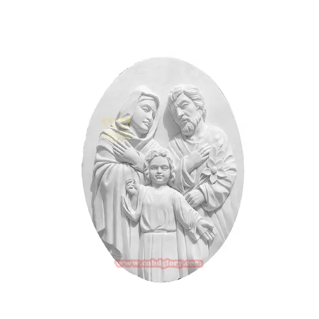 Modern Christ Church Cathedral Wall art Hanging Stone art Sculpture Marble Statue Holy Family Relief sculpture
