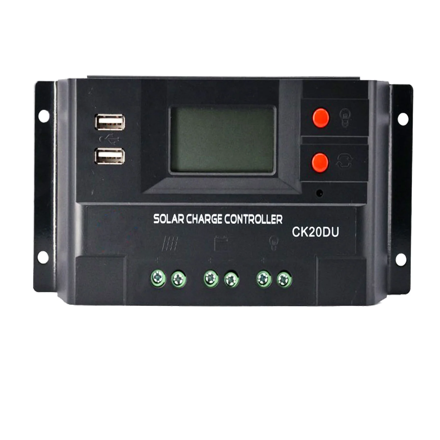 CK30DU-30A 30A-12V/24V auto. PWM Solar Charge Controller Regulator with USB port*2pcs LCD display CE RoHS
