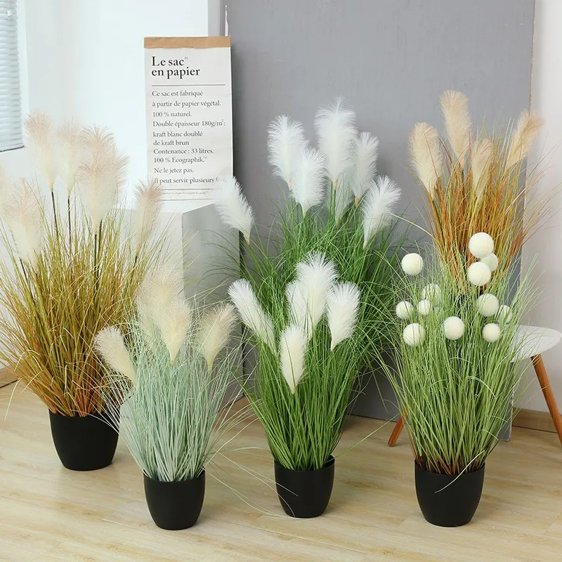 JIAHUI Hot sale artificial grass bonsai grass plant reed grass low price wholesale high quality