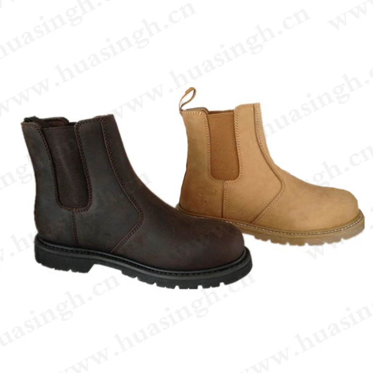 LLJ, Hot selling chelsea style boots steel toe anti-hit middle cut safety shoes HSB209