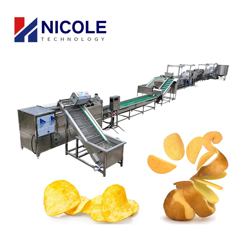 Fully Automatic Fresh Potato Chips Making Machine Price Frozen French Fries Sticks Processing Line