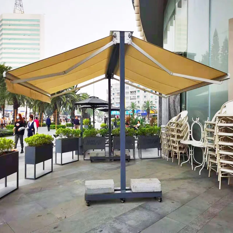 Sunshade/wind/Rain Sensor Double Sides Balcony outdoor Retractable Awning