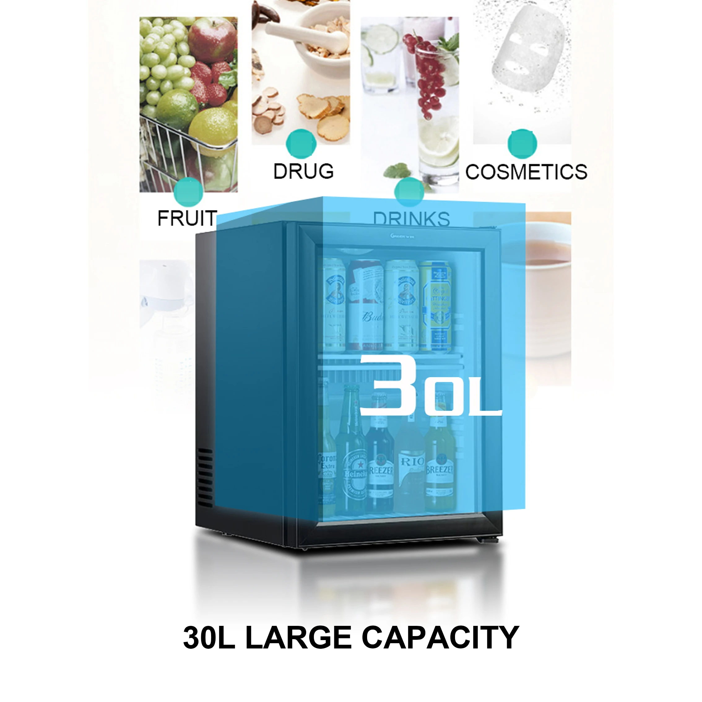 Wholesale 30 Liters Absorption mini bar refrigerator mini all refrigerator Hotel bar fridge