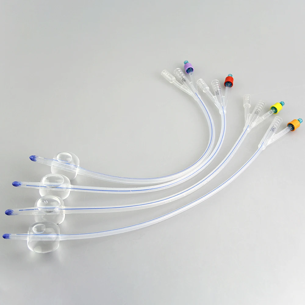 Factory Price Medical 2-Way or 3-way disposable medical 100% Silicone Foley Catheter For Pediatric