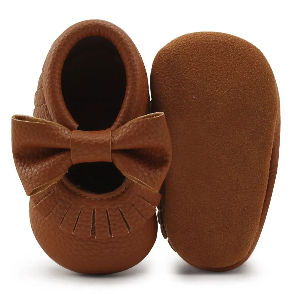  2021 Hot Selling Soft Sole Tassel Bowknot Moccasinss Crib Shoes Infant Toddler