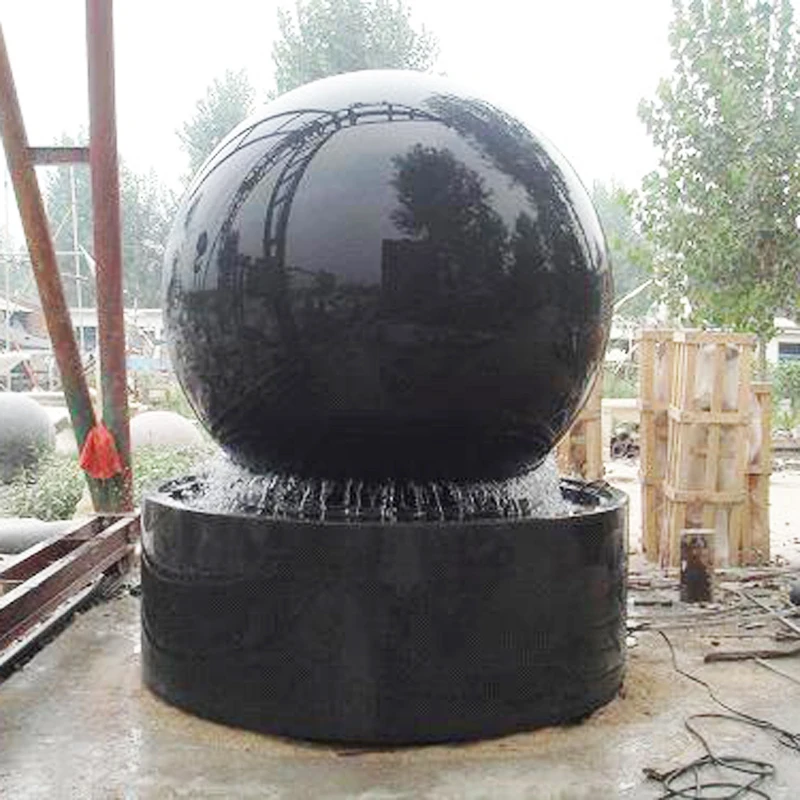 Manufacture Hot Sale Marble Fengshui Fountain  Stone Water Feature Rotating Ball Sculpture Statue