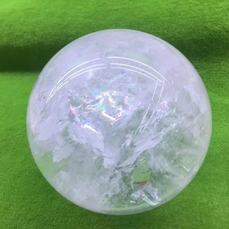 22cm 22.5cm Natural Clear Quartz Spheres Healing Stones White Crystal Balls For Home Decoration
