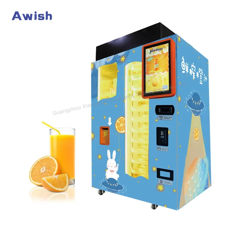 Fully Automatic Natural Fruit Juice Dispenser Fresh Lemon Orange Juice Vending Machine Awish Vending Machine