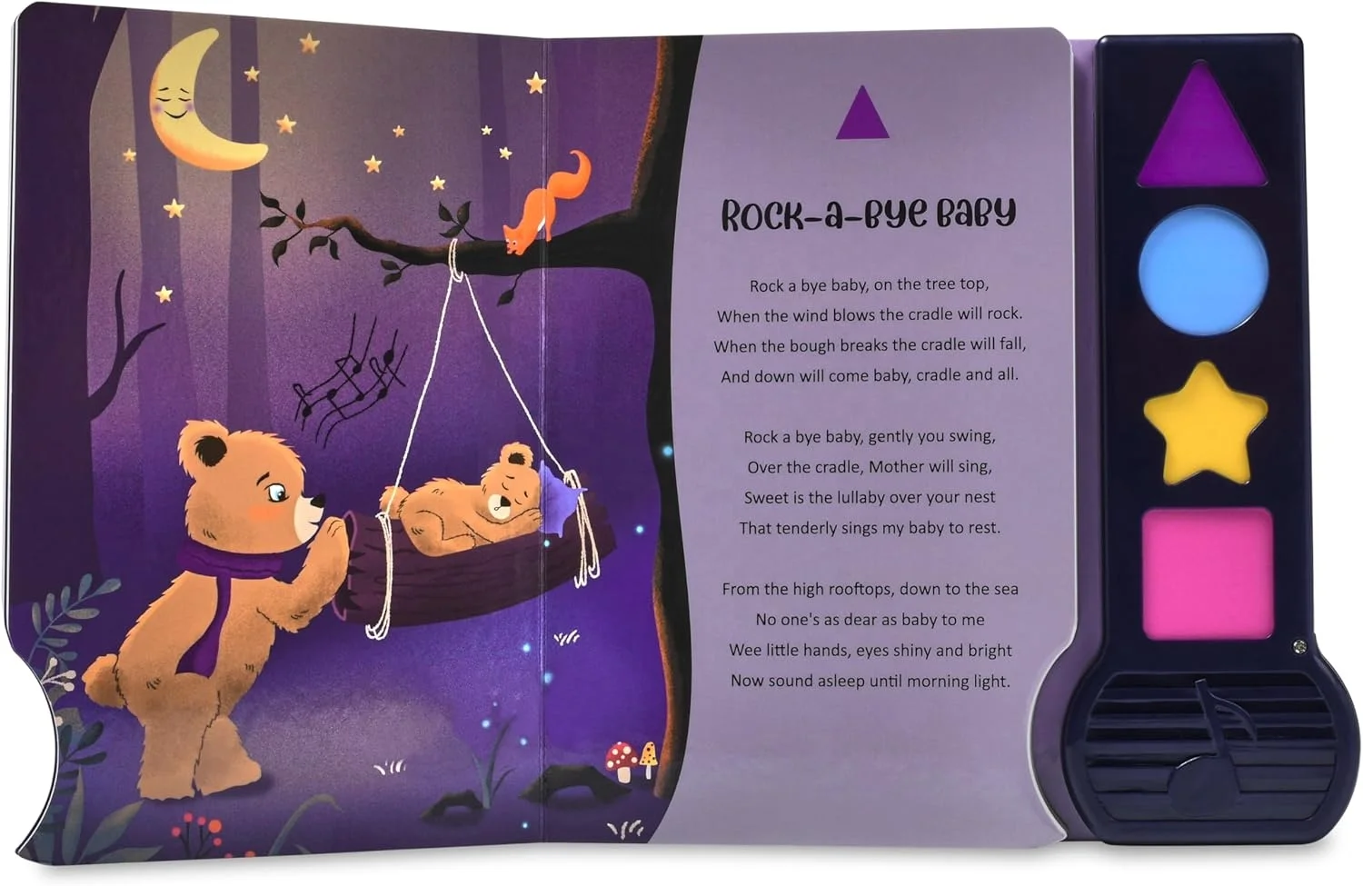 Musical Book for Toddlers with Lullaby Songs, Interactive Toy, Nursery Rhyme sound Book for Babies