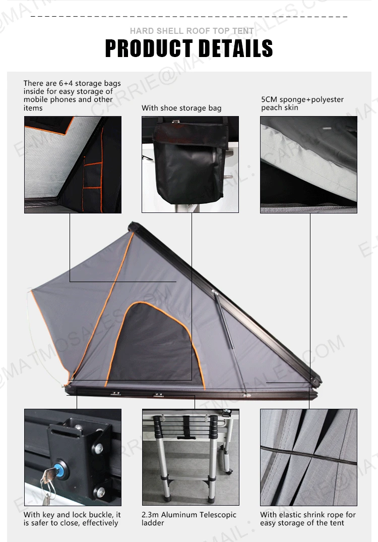 2021 Car Camping Aluminum Hard Shell Tent Rooftop Tent,Aluminum Rooftop Tent Hard Shell