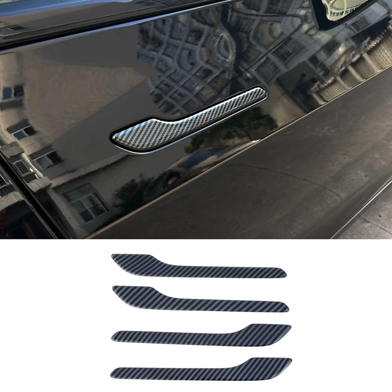 Door Handle Protector for Tesla Model 3 2024 Highland ABS Car Door Handle Sticker Protective Cover Decoration Accessories 4pcs