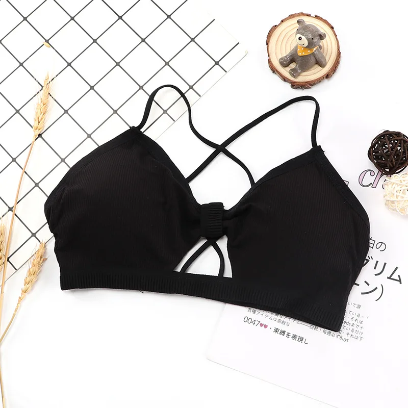 Женские майки с резьбовым вырезом, удобные топы с прорезями на спине, без косточек