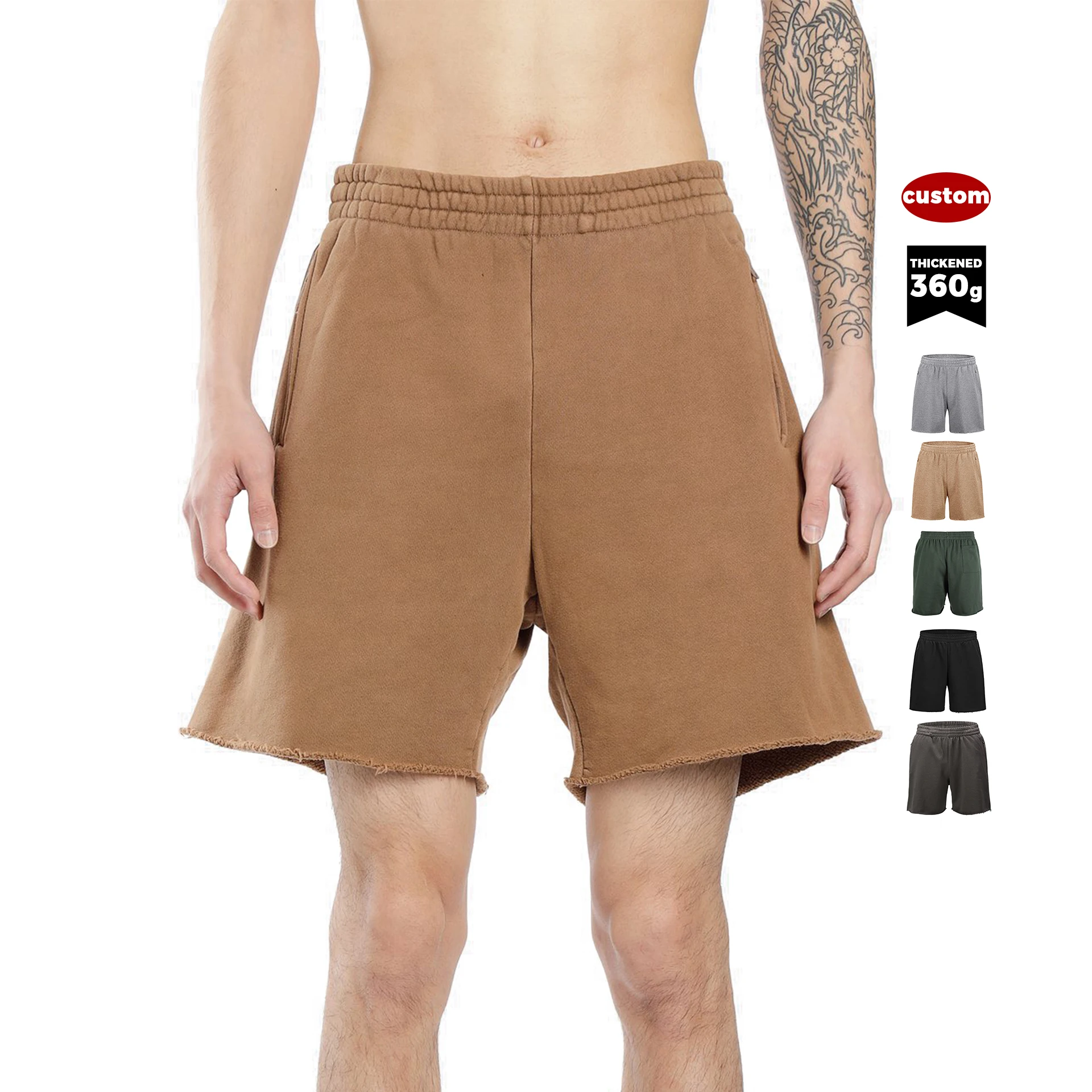 
KON wholesale oversize sets shorts Kanye west cutting style oversize ins pop heavy FOG Yeezy 
