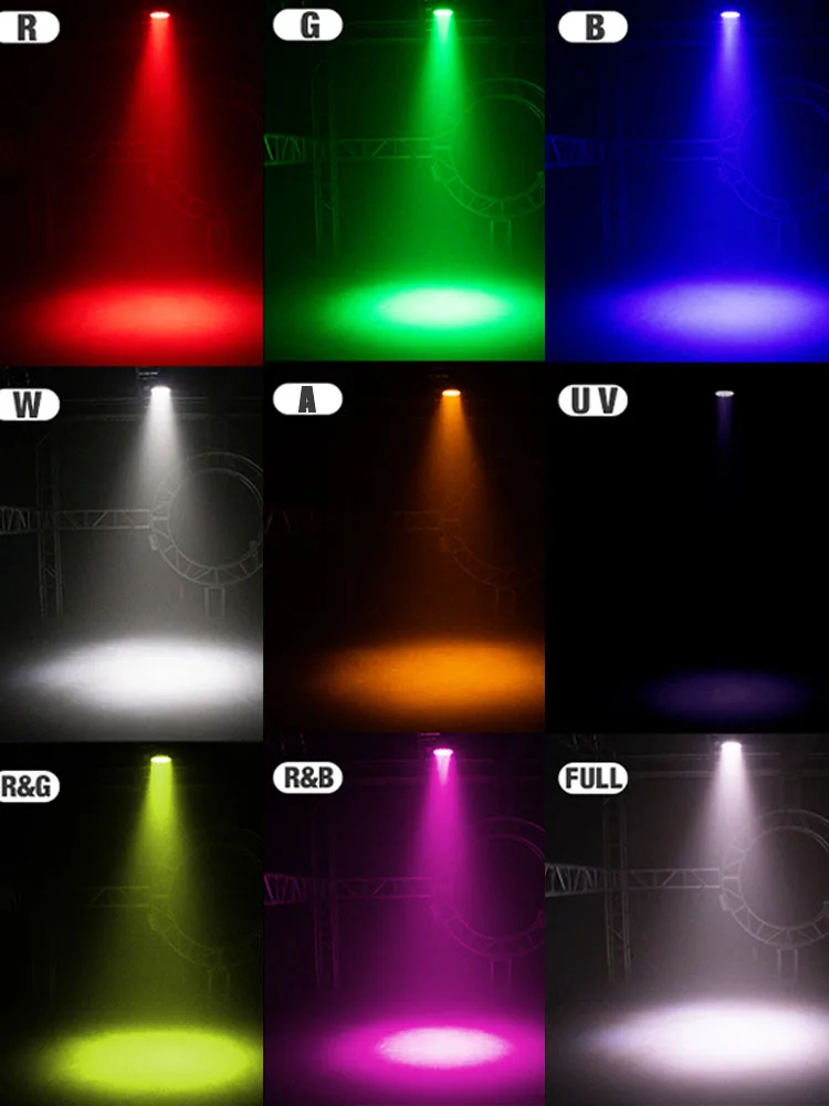 Shehds Aluminum Alloy Flat 18x18W RGBWA UV 6in1 LED Par Light Wash Stage Lighting for Church