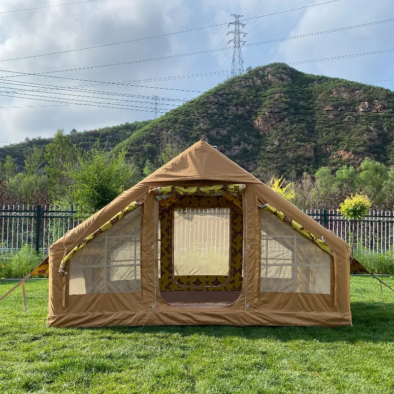 foerstine manufacturer Large outdoor Arab tent Kalta automatic quick-opening inflatable tent 420D Oxford waterproof tent