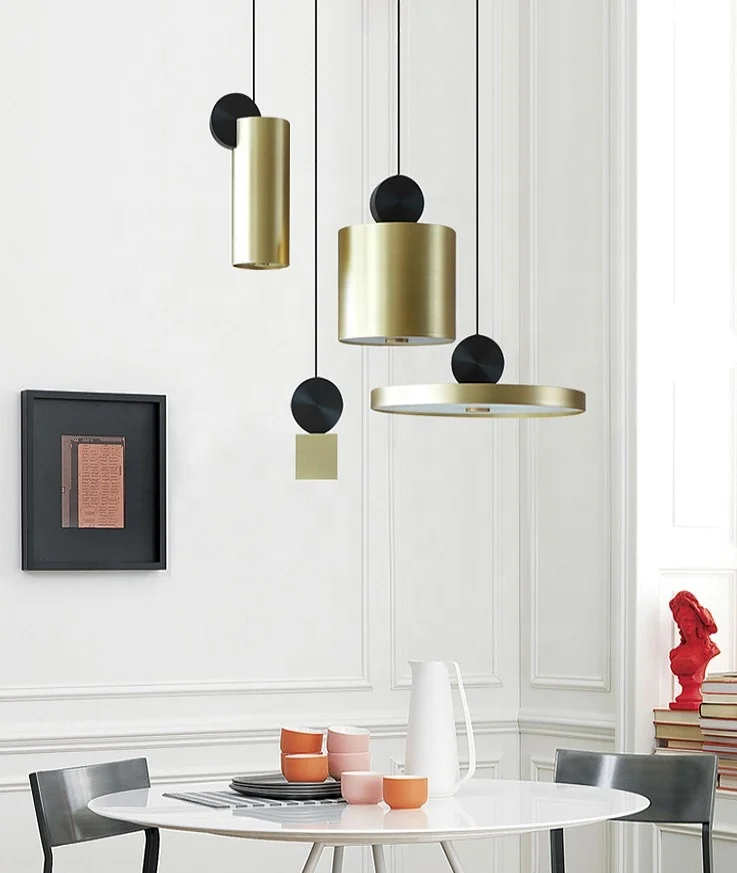 Modern Contemporary Tube Metal Lamp LED Pendant Lights For Dining Room Kitchen