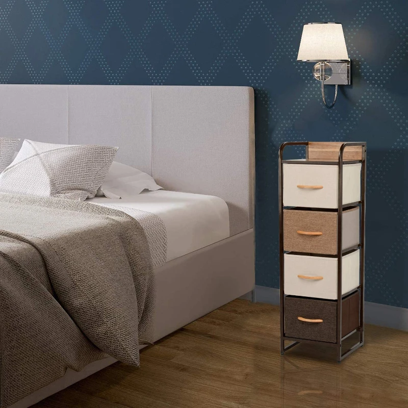 Factory Hot Selling Folding Stylish Smart Fabric Storage Drawer Foldable Dresser Storage Tower