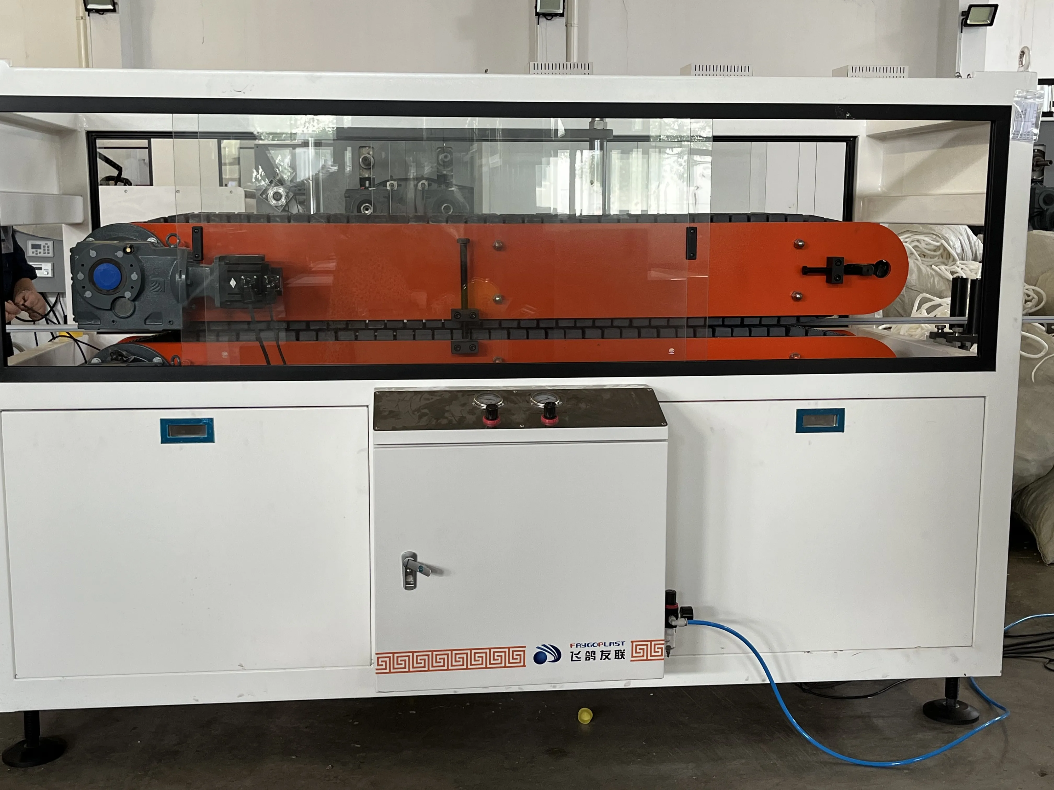 faygo union double barrel 55 120 PVC pipe cable trunking plastic extruder machine