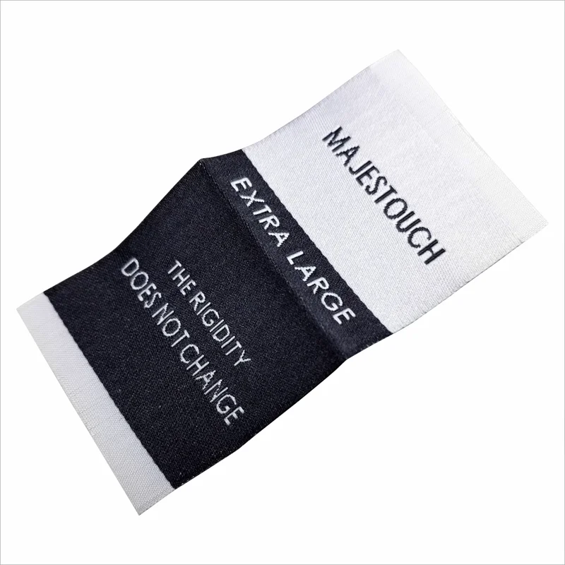 High density garment brand main tags shirt tags label custom woven label for clothing