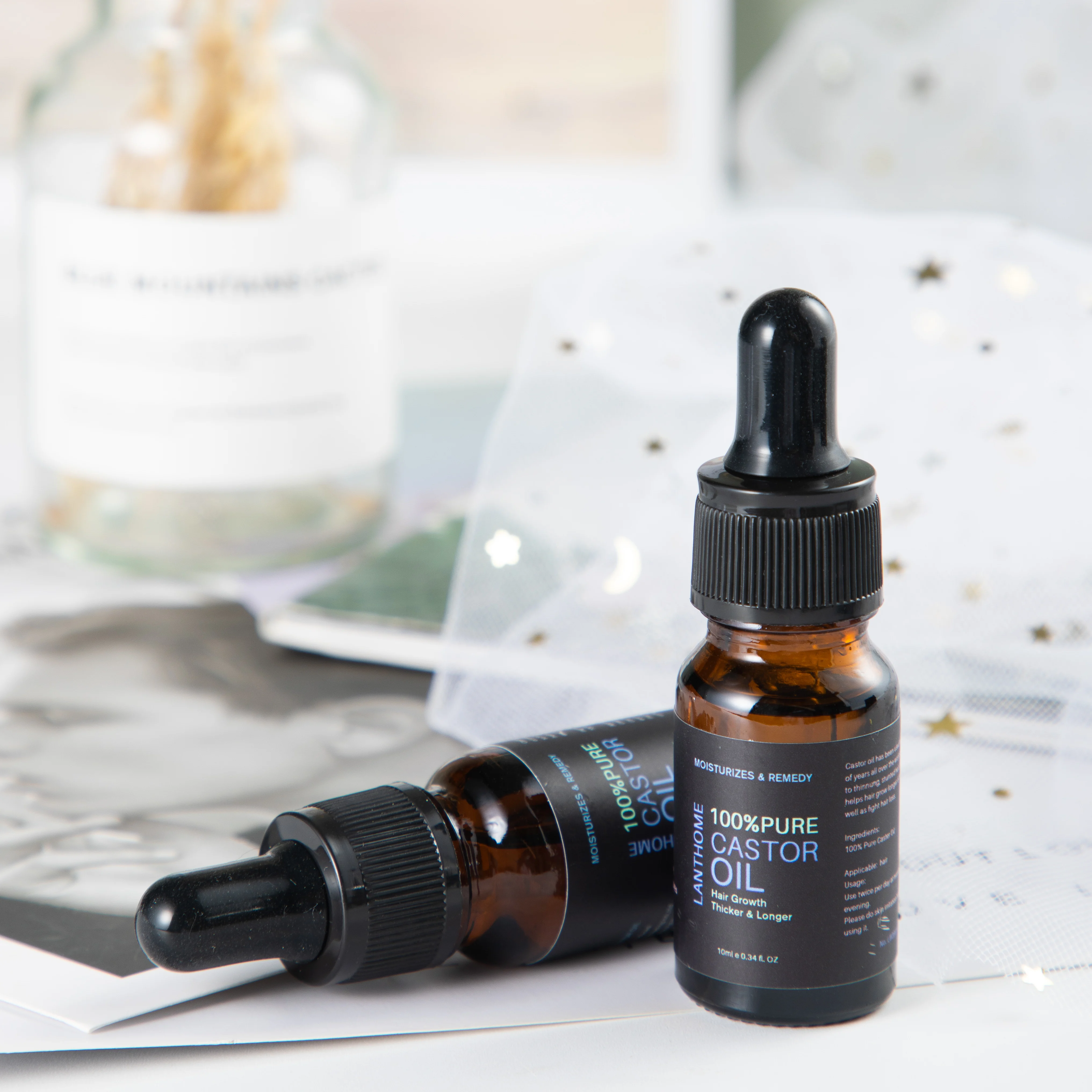 Lanthome castor oil for hair Growth Liquid Hair Conditioner Original Prevent Skin Aging EyeLash Enhancer castor oil for hair