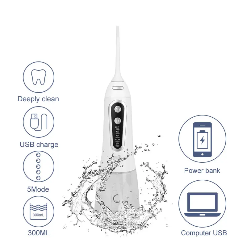 cordless oral irrigator ipx7 waterproof for