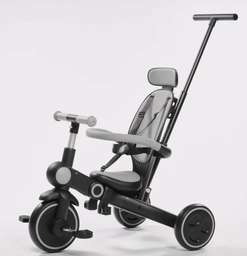 BEBELUX EN71 High Quality Fold and Multi-functional Toddler Balance bike with parent pusher for over 6 months baby riding