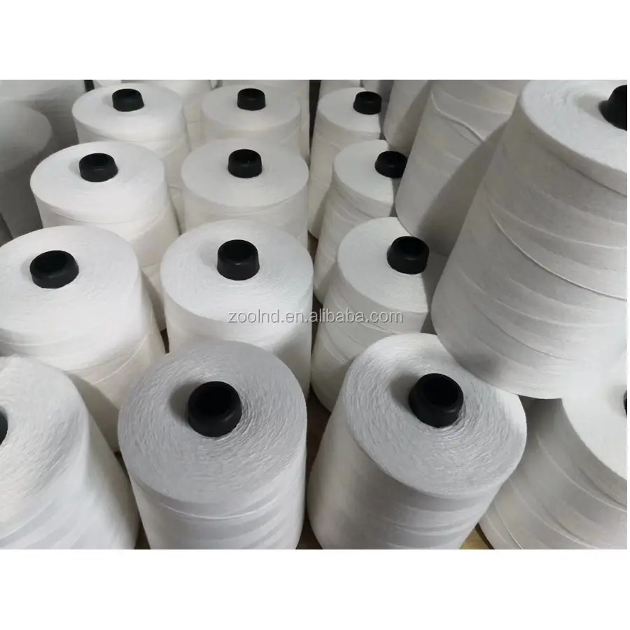 100% Polyester White 3kg Cone Bag Closing Thread 20/9