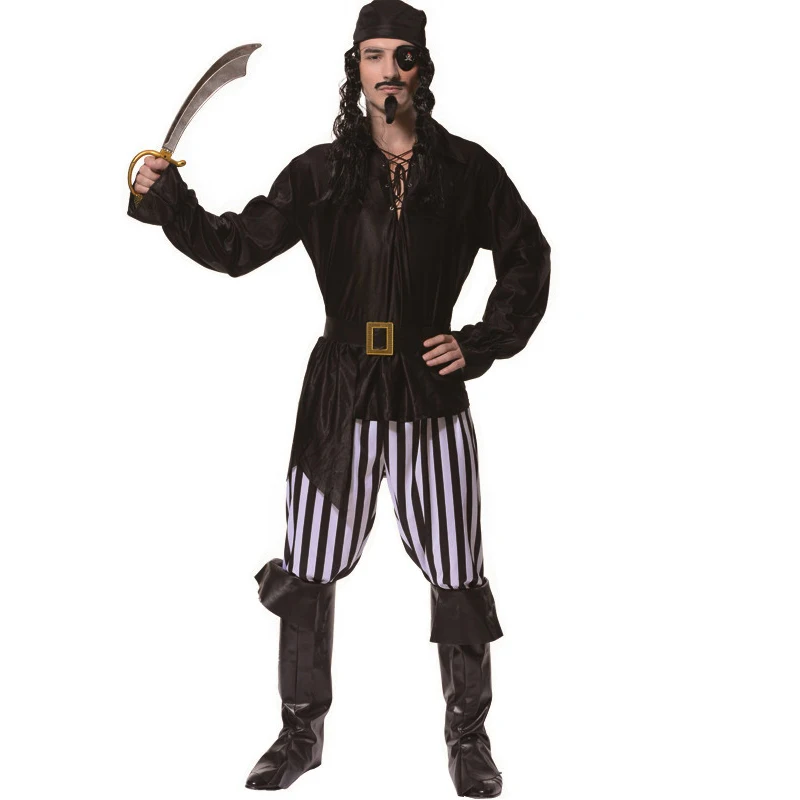 Halloween Cool Pirate Party Costume  Performance Clothing Role Play Fancy Dress For Men
