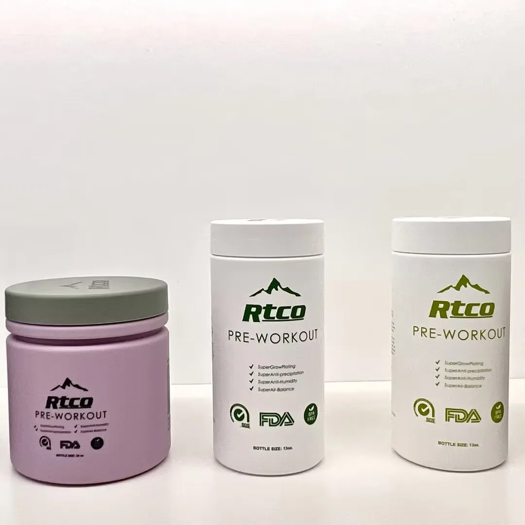 Soft Touch Protein Power Bottle With Cork Cap Food Grade Pharmaceutical Products Packaging