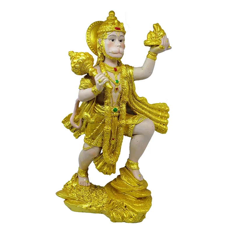 Golden Indian Monkey God Hanuman Resin Figure Tourist Souvenir Gifts Wholesale