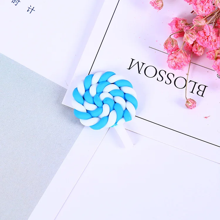 Simulation food play cream mobile phone shell accessories pencil case DIY materials clay lollipop DIY accessories