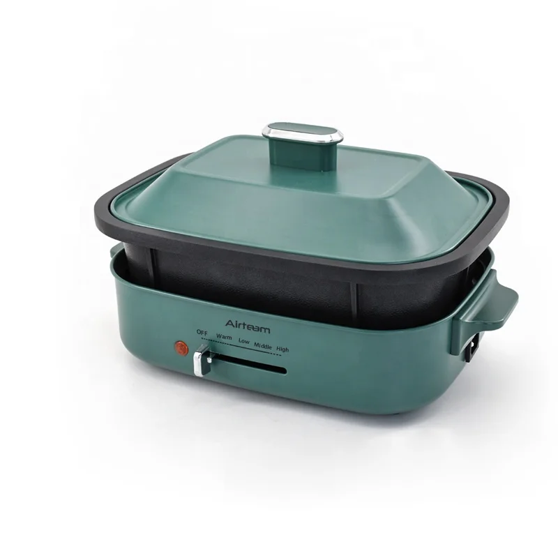 All in one kitchen appliance, electric cooker grill with multifunction and overheat protection