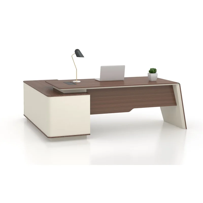Modern Luxury L Shaped Executive Table Office Furniture Set Manager Office Desk