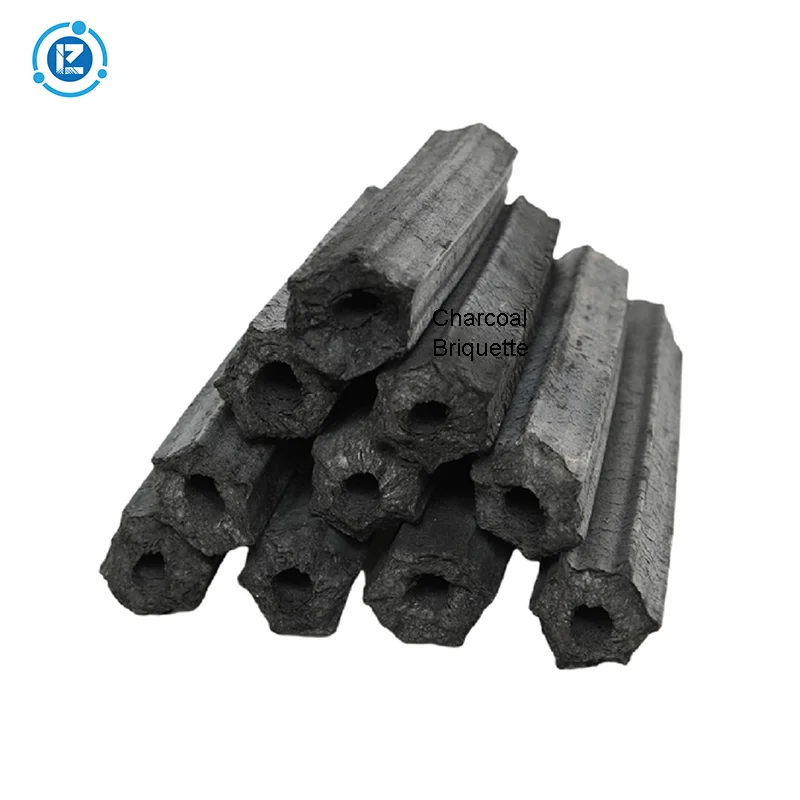 Wholesales 10KG Hexagonal Quadrangle Cylindrical Golden Charcoal Briquette For BBQ