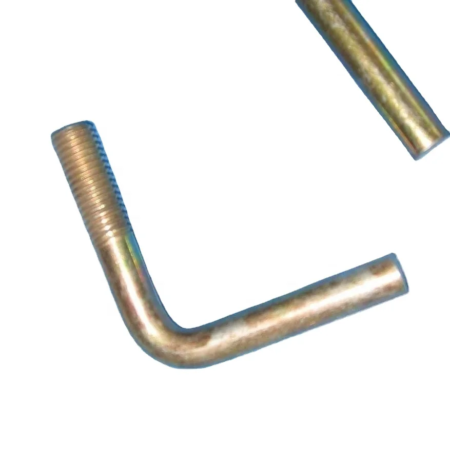 Анкерные болты типа L с 2 гайками, оцинкованные, по низкой цене, сделано в Китае