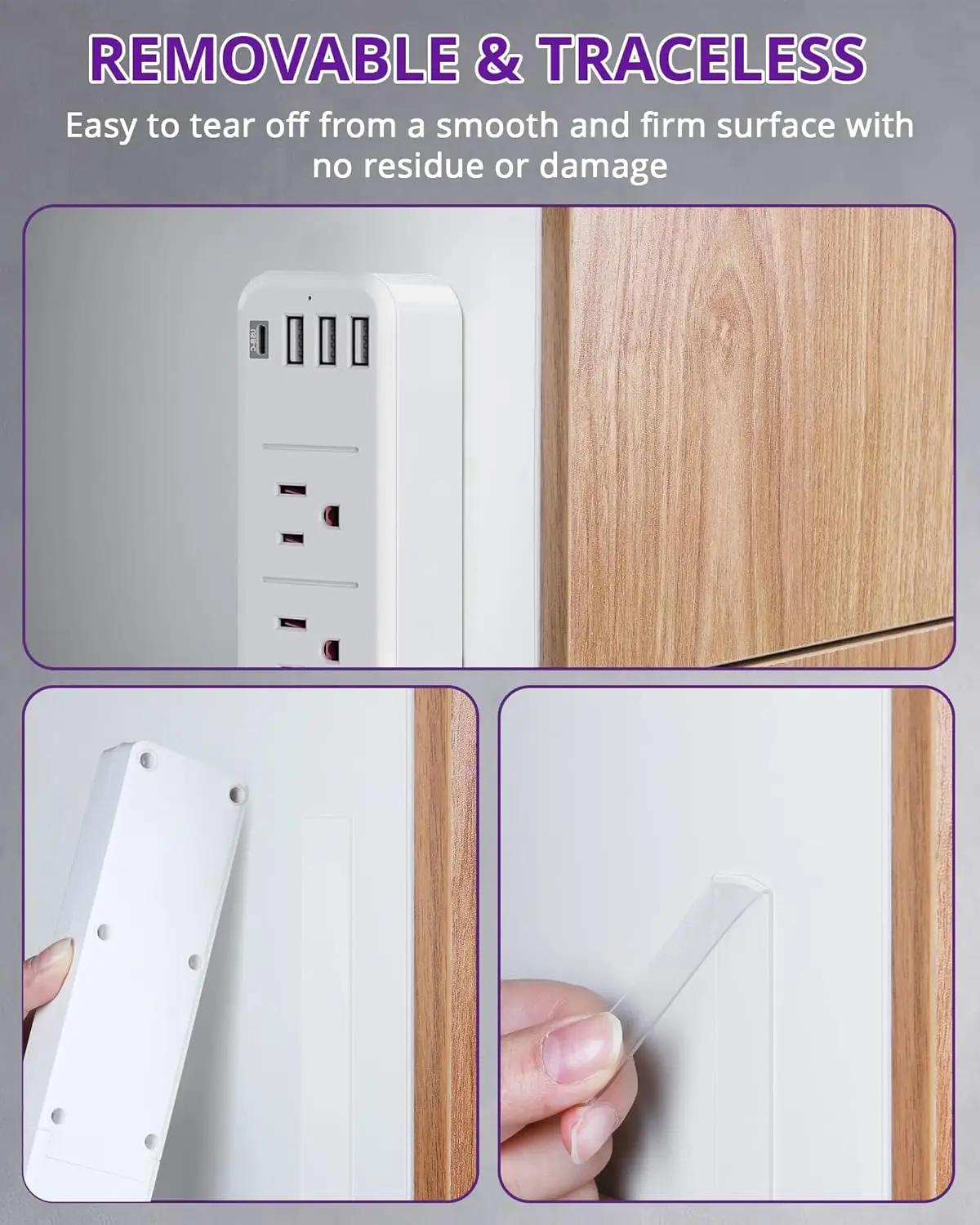 Double sided mounting tape Double Sided Tape Heavy Duty, Clear Removable Mounting Tape, Multipurpose Strong Transparent