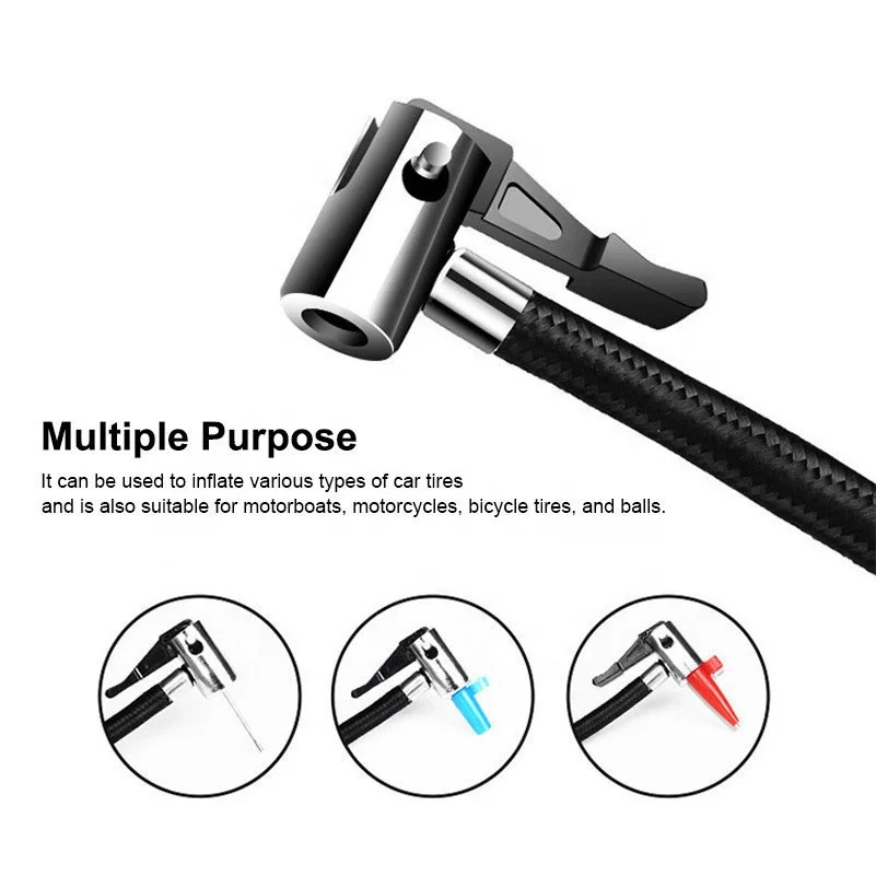 4-IN-1 Portable Car Vacuum Cleaner with Air Compressor Pump DC 12V Tire Inflator for Cars, Handheld Car Vaccum with LED Light