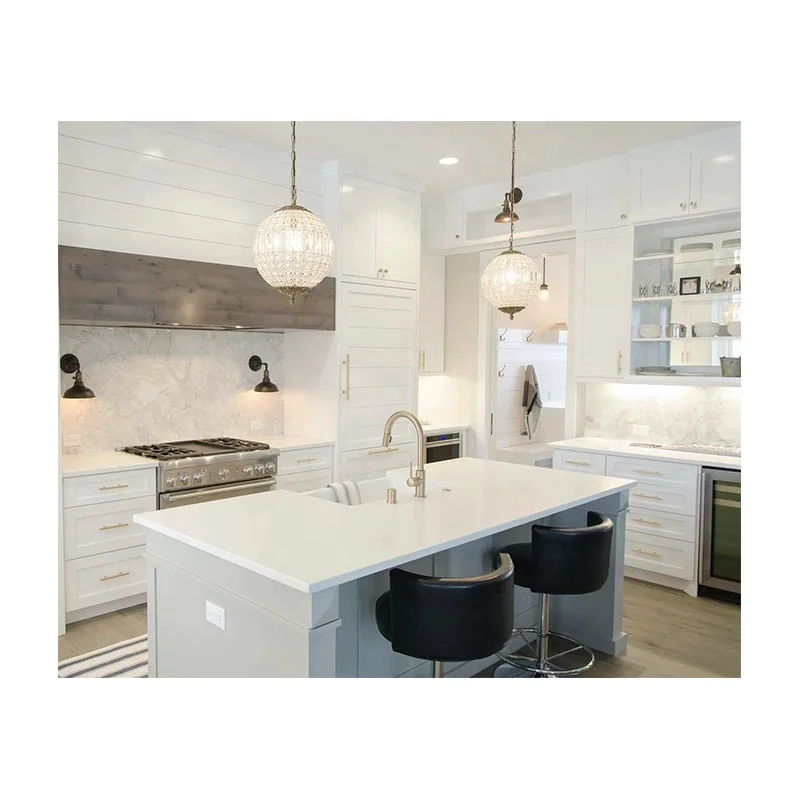 VIC Professional Multiple Design Complete Modern All Colors Modular Kitchen Solid Wood Furniture  Kitchen Cabinet Set