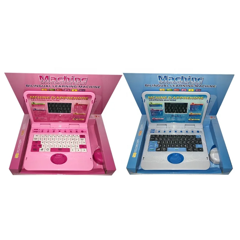 English French Bilingual LED Screen Game Kids Computer Laptop Learning Machine