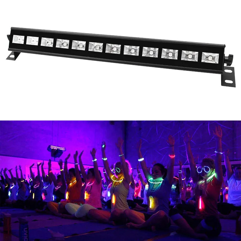 High quality 12pcs purple black light fluorescence LED wall washer light stage lights for ktv dj disco bar