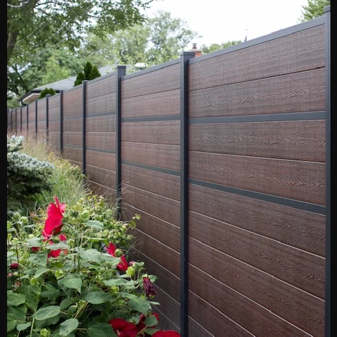 WPC fence with co-extrusion wpc fence panels
